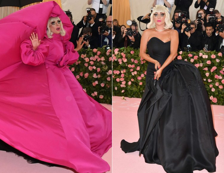dramatisk outfitændring af Lady Gaga ved Met Gala 2019