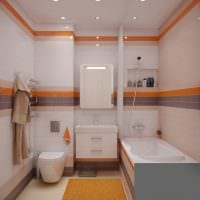 variant af det usædvanlige design af badeværelset i Khrushchev foto